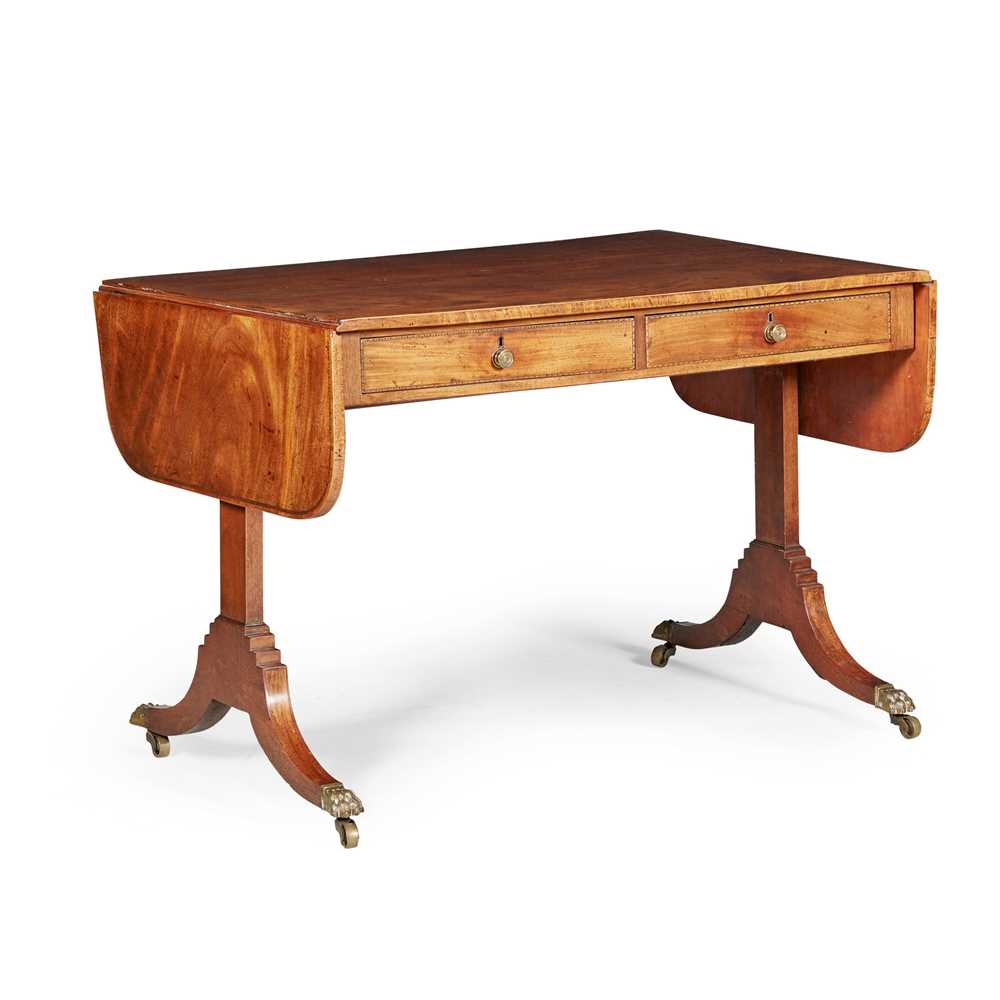 LATE GEORGE III MAHOGANY SOFA TABLE