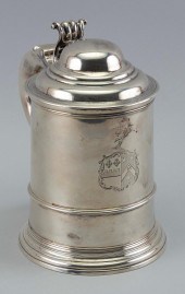 LATE GEORGIAN SILVER TANKARD L