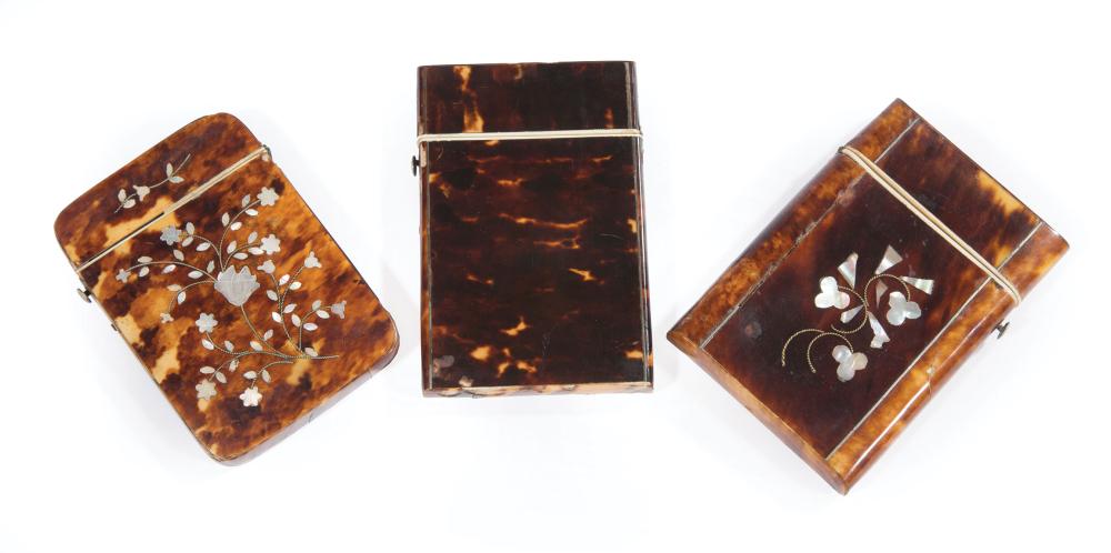LATE GEORGIAN TORTOISESHELL CARD