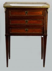 LATE LOUIS XVI MAHOGANY AND CH
