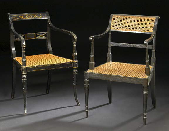 Late Regency Black-Lacquered