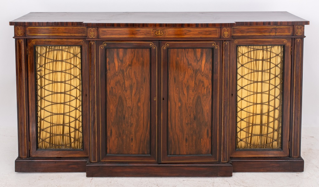 LATE REGENCY BRASS-INLAID