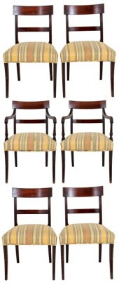 LATE REGENCY MAHOGANY DINING C