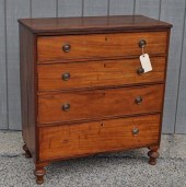 LATE REGENCY MAHOGANY FOUR DRA