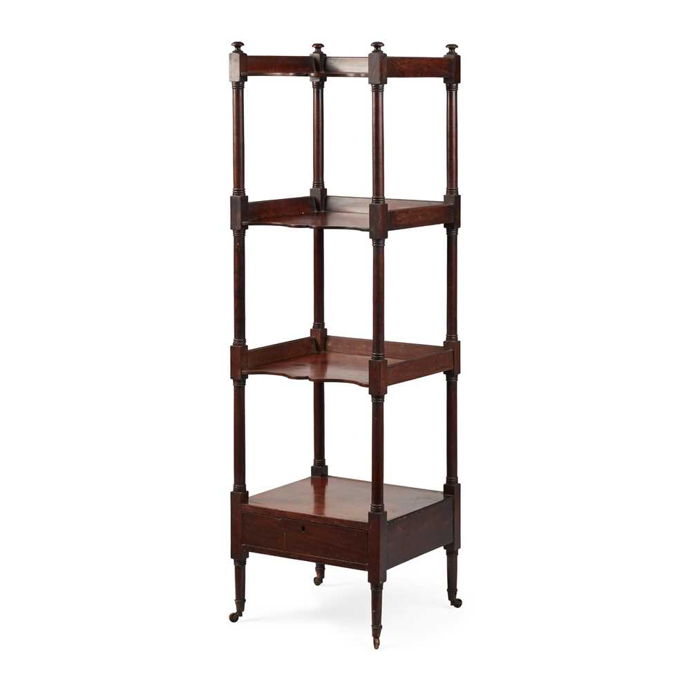LATE REGENCY MAHOGANY FOUR TIER