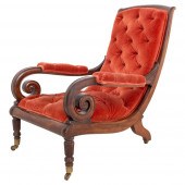 LATE REGENCY MAHOGANY SCROLL B