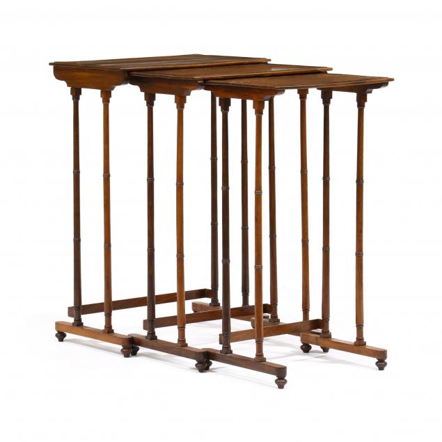 LATE REGENCY ROSEWOOD NEST OF