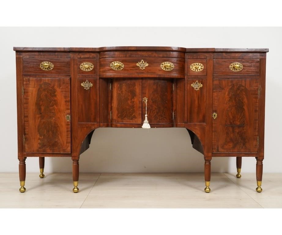 Late Sheraton mahogany side