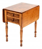 LATE SHERATON TWO-DRAWER DROP-