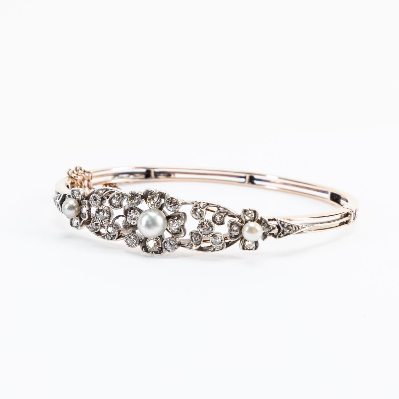 LATE VICTORIAN 14K GOLD, DIAMOND, &