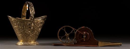 Late Victorian brass and wood