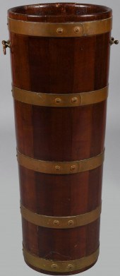 LATE VICTORIAN BRASS BOUND MAH