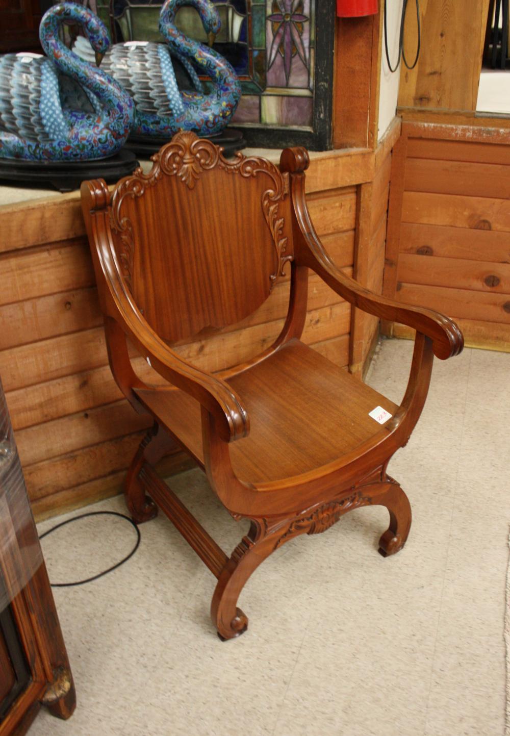 LATE VICTORIAN CARVED MAHOGANY