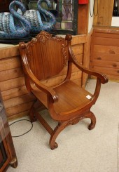 LATE VICTORIAN CARVED MAHOGANY