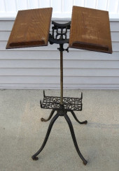 LATE VICTORIAN CAST IRON & OAK
