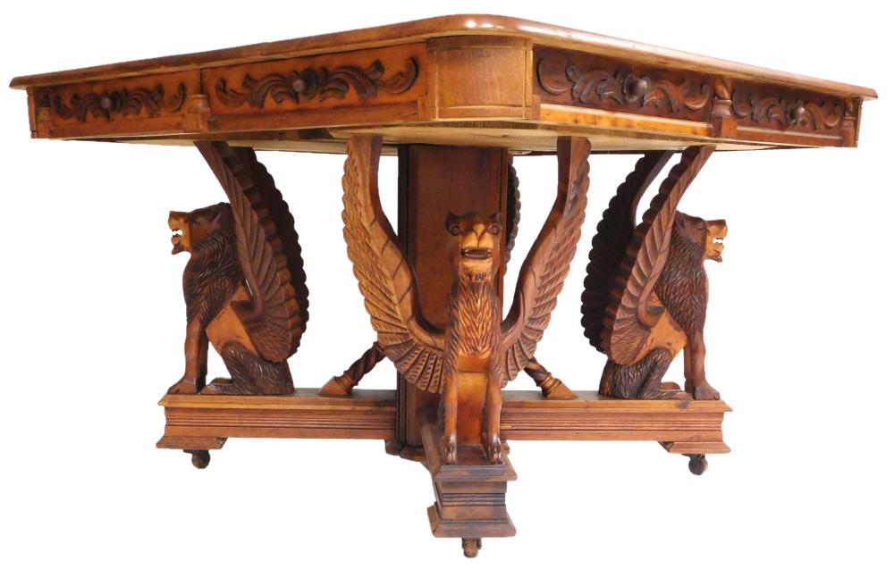 LATE VICTORIAN DINING TABLE WITH