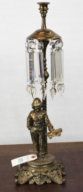 LATE VICTORIAN FIGURAL BRASS C