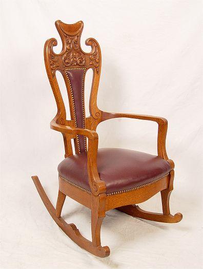 LATE VICTORIAN GOLDEN OAK CARVED