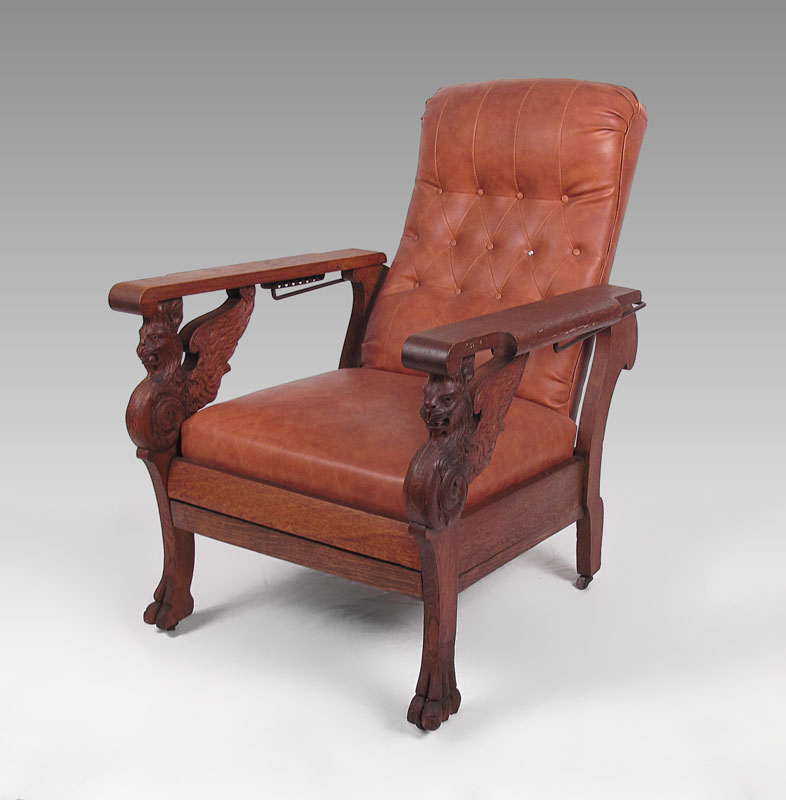 LATE VICTORIAN GRIFFIN CARVED OAK