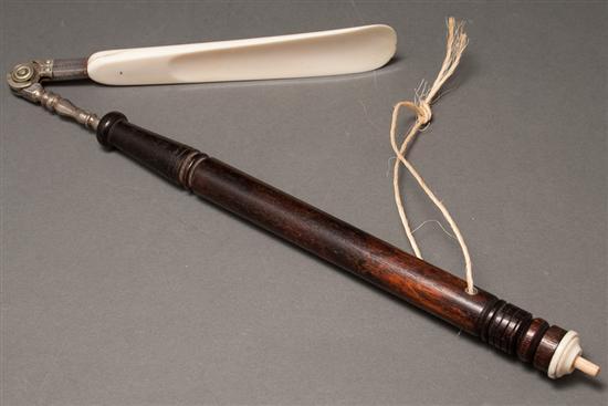 Late Victorian ivory, turned wood
