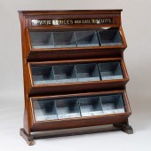 LATE VICTORIAN MAHOGANY AND GL