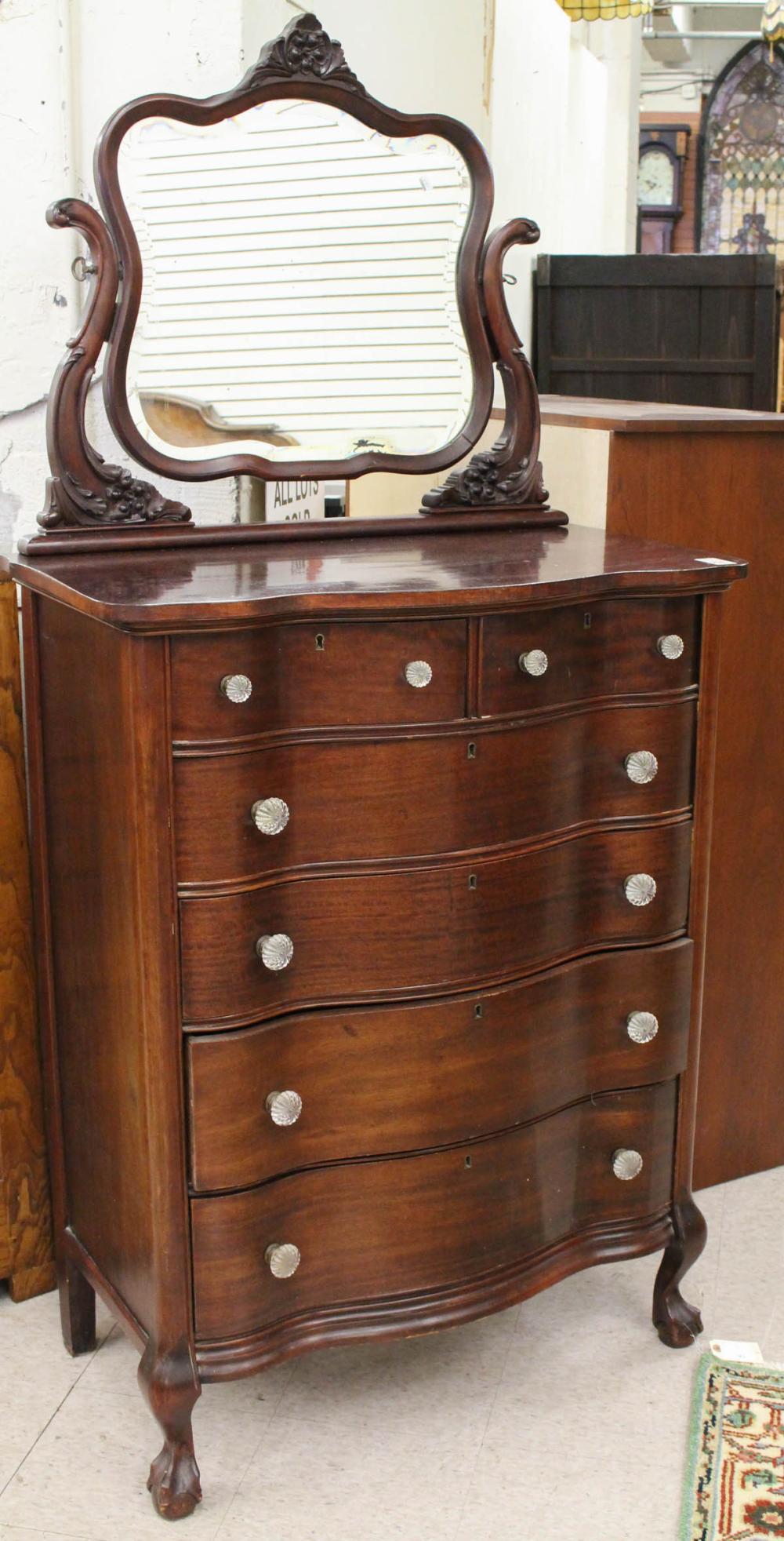 LATE VICTORIAN MAHOGANY DRESSERLATE