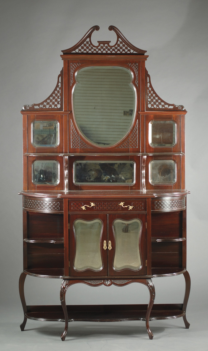 LATE VICTORIAN MAHOGANY ETAGERE