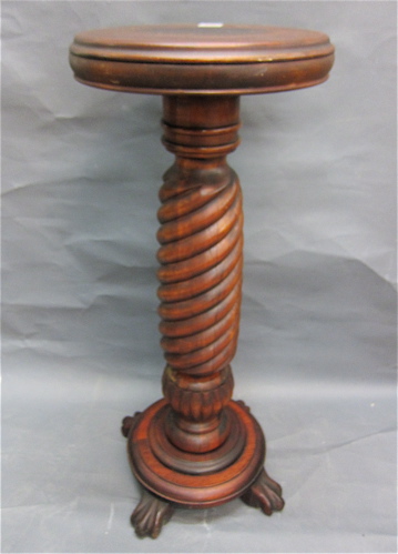 LATE VICTORIAN MAHOGANY PEDESTAL