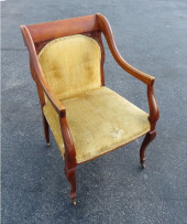 LATE VICTORIAN MAHOGANY UPHOLS