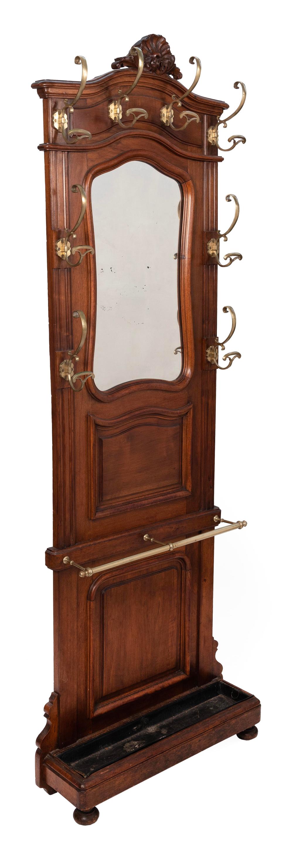 LATE VICTORIAN MIRROR-BACK HALL