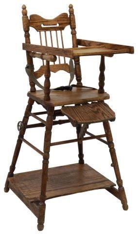 LATE VICTORIAN OAK CHILD'S