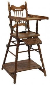 LATE VICTORIAN OAK CHILD'S MET