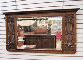 LATE VICTORIAN OAK-FRAMED WALL