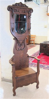 LATE VICTORIAN OAK HALLSTAND A