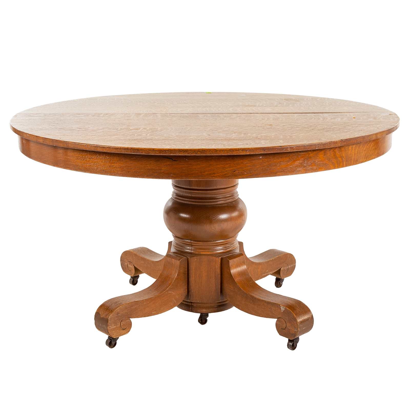 LATE VICTORIAN OAK PEDESTAL TABLE
