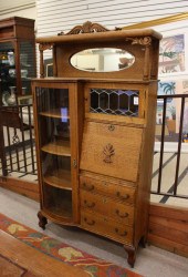LATE VICTORIAN OAK SECRETARY B