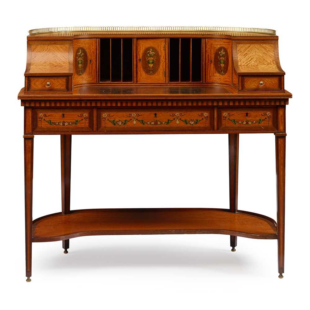 LATE VICTORIAN PAINTED SATINWOOD