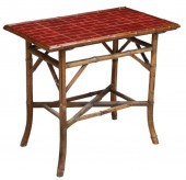 LATE VICTORIAN RED TILED TOP B