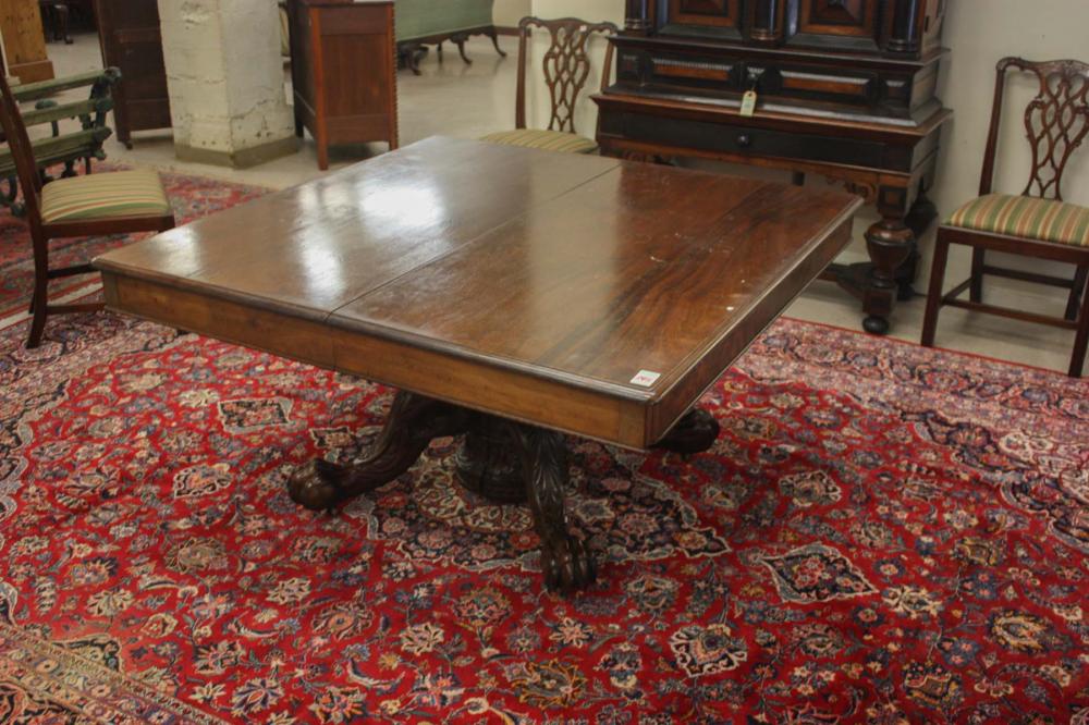LATE VICTORIAN SQUARE MAHOGANY