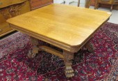 LATE VICTORIAN SQUARE OAK DINI