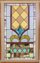 LATE VICTORIAN STAINED GLASS W