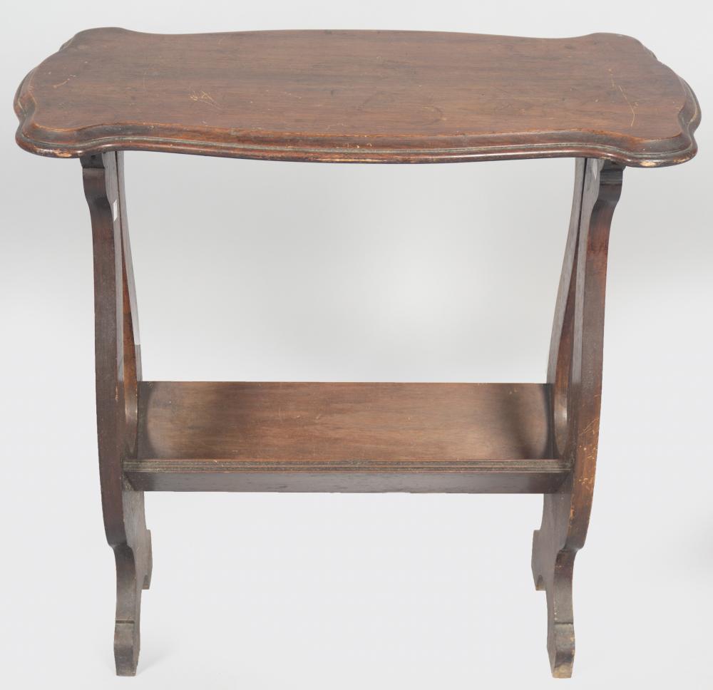 LATE VICTORIAN WALNUT SIDE TABLE 25