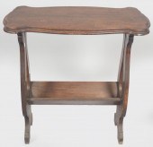 LATE VICTORIAN WALNUT SIDE TAB