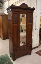 LATE VICTORIAN WALNUT WARDROBE