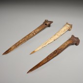 LATMUL PEOPLE, (3) BONE DAGGER