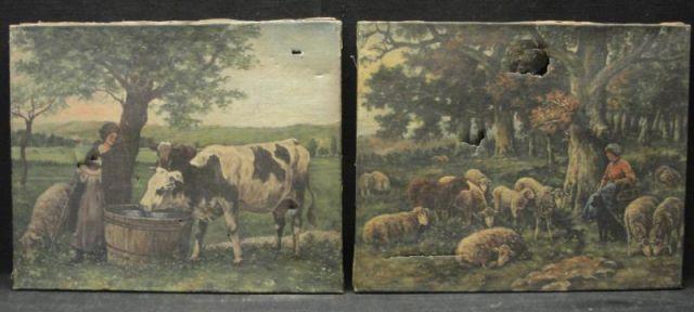 LATOUR, A. c.1911. Pair of Oils