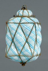 Latticino hanging light fixtur