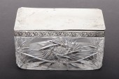LATVIAN SILVER & GLASS HINGED