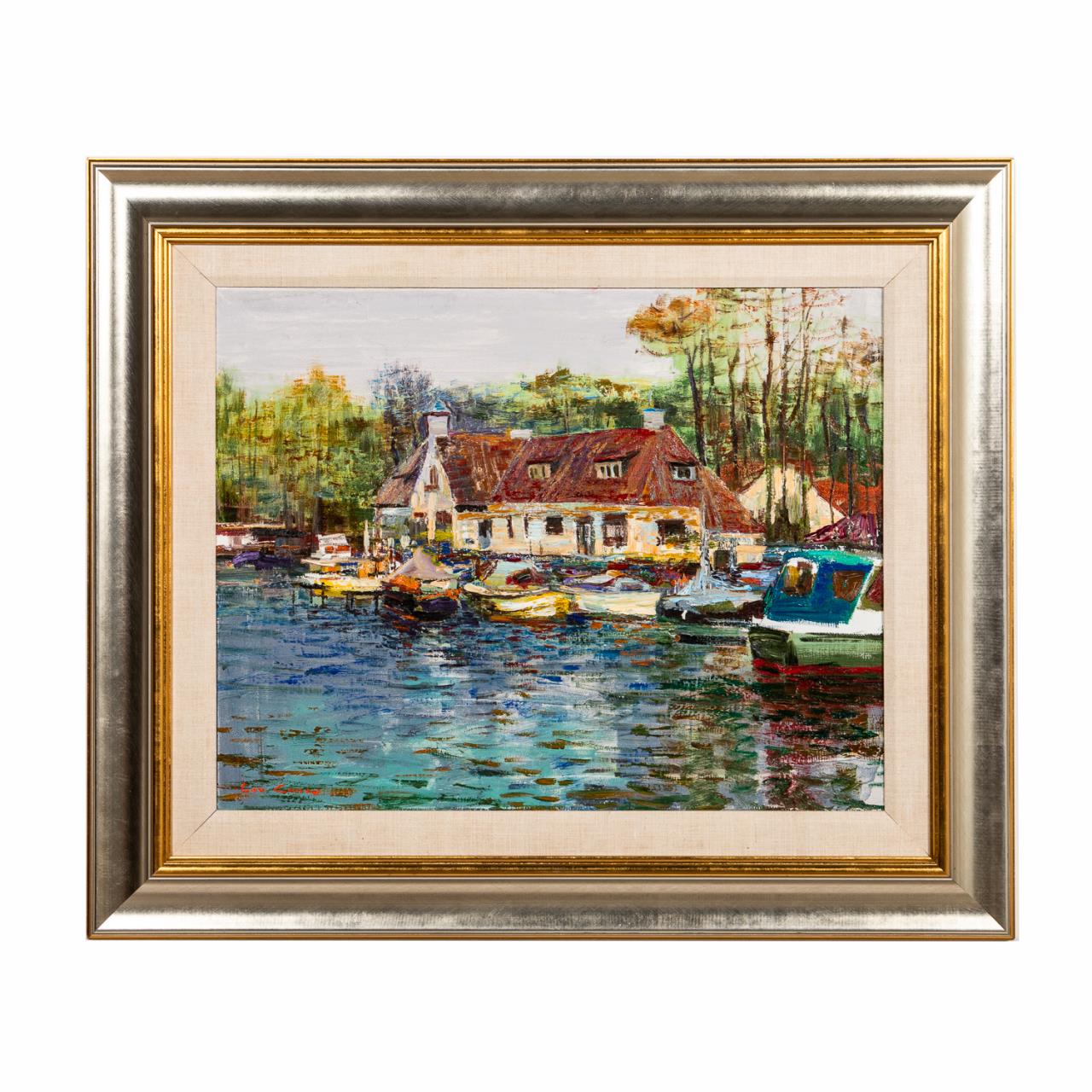 LAU CHUN, DUTCH LANDSCAPE, OIL ON
