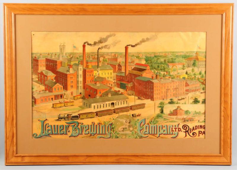 Lauer Brewing Company Sign. 